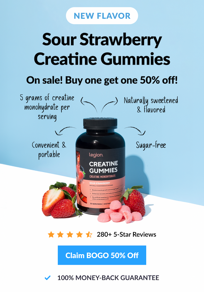 New sour strawberry creatine gummies!