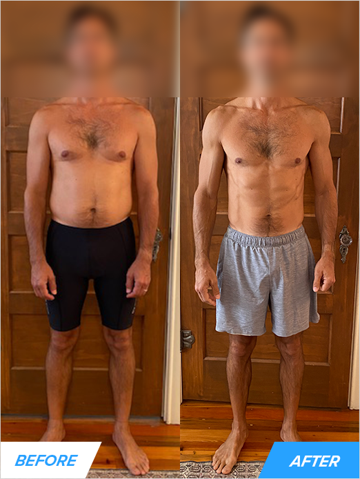 Just like we did for Steven (52 years old),  who lost 11 pounds, 5% body fat, and 5 inches off his waist by following a simple-but-flexible plan. 