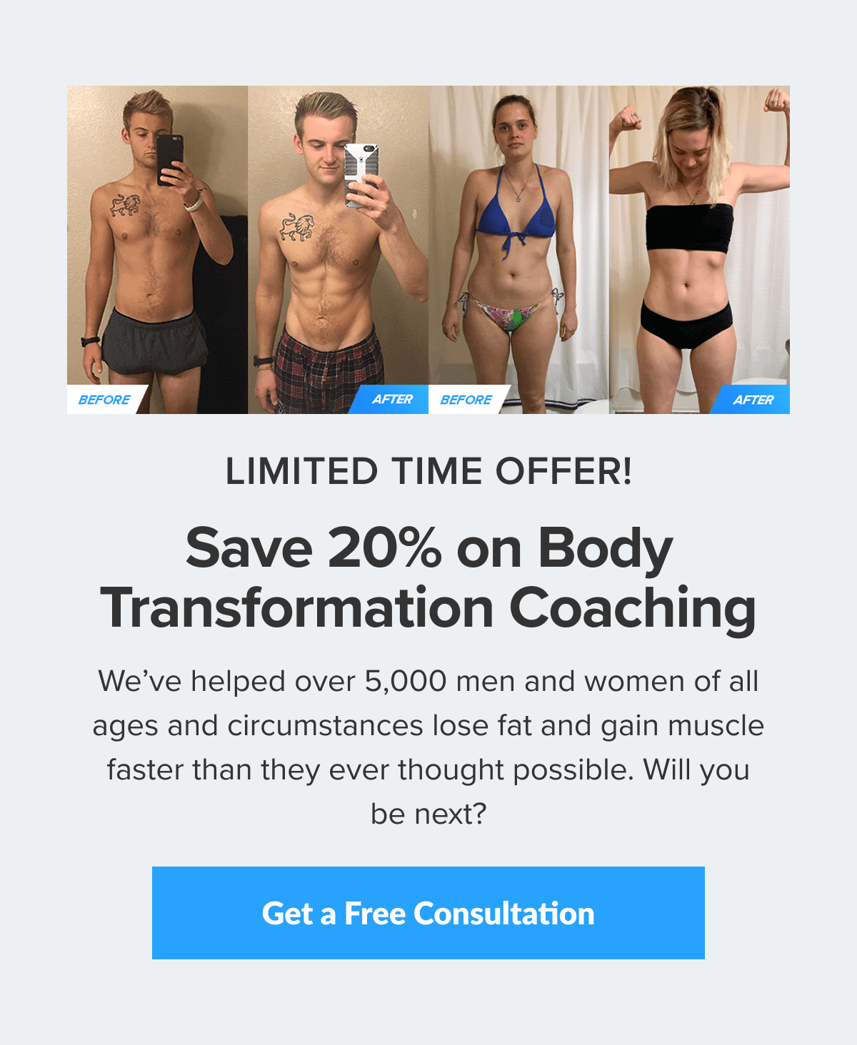 Save on Body Transformation Coaching