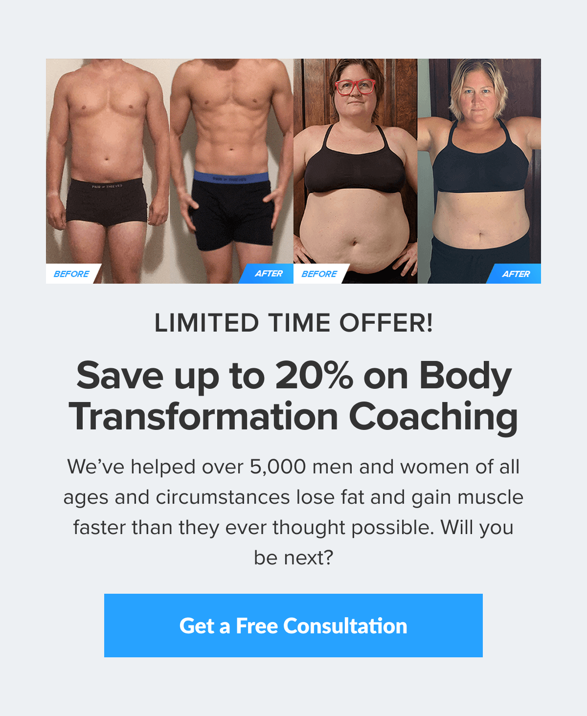 Save on Body Transformation Coaching