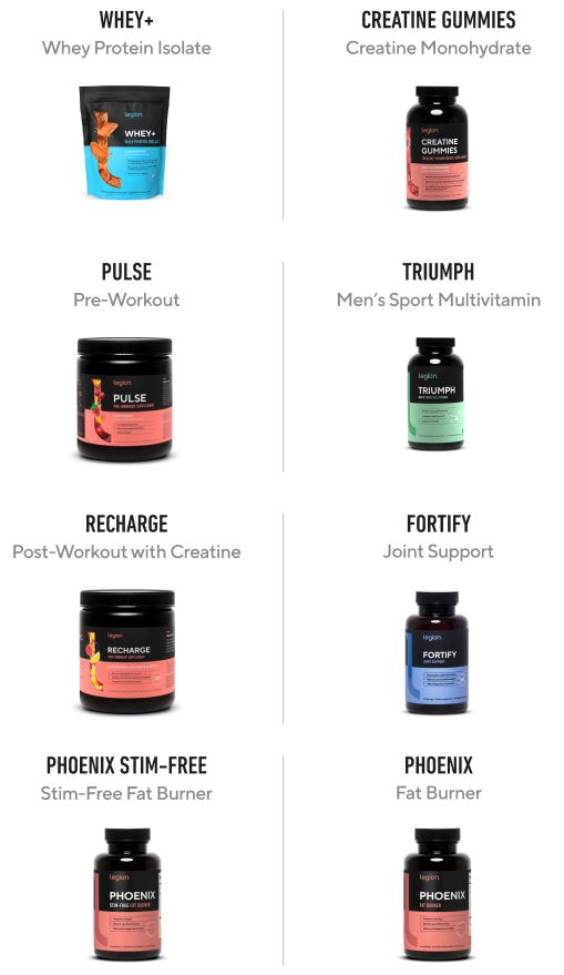 BOGO 50% off all Legion supplements at The Vitamin Shoppe