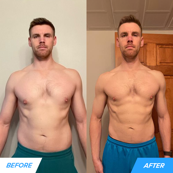 We helped Alex lose 10 pounds, 4% body fat, and 2 inches off his waist