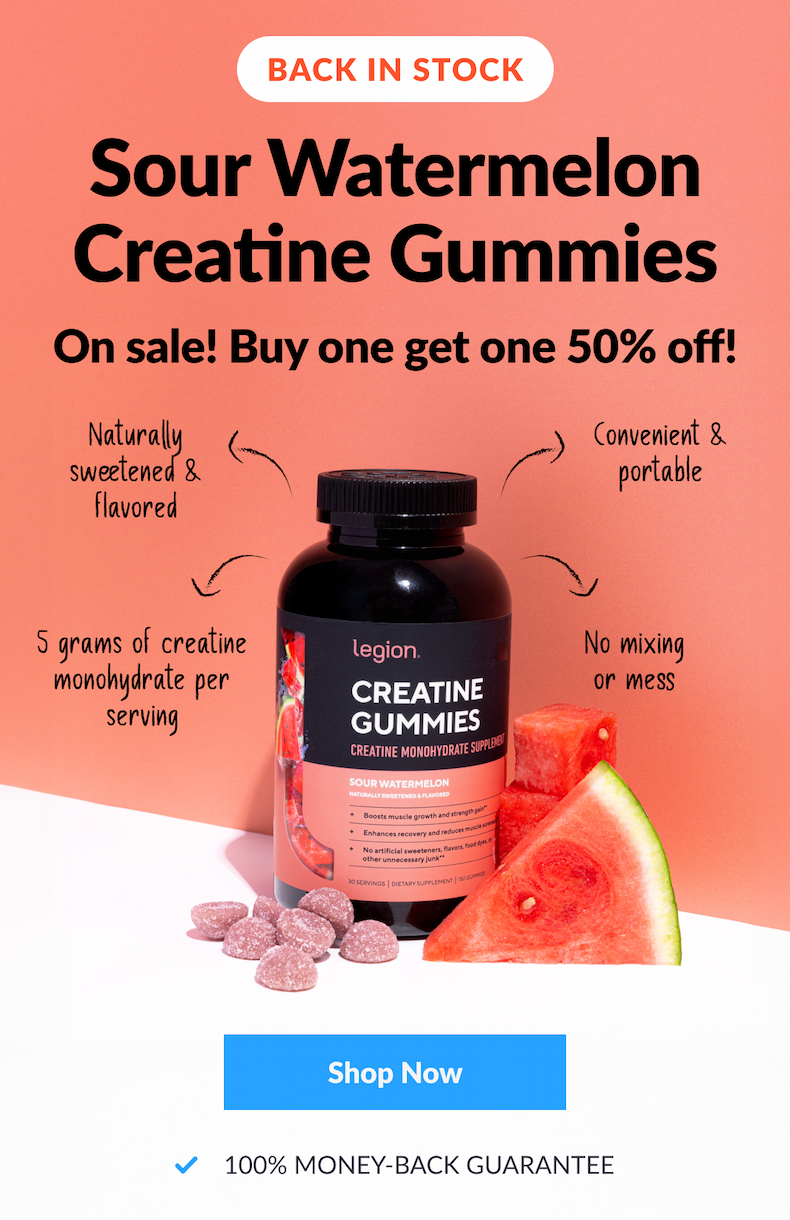 Sour watermelon creatine gummies are back in stock!