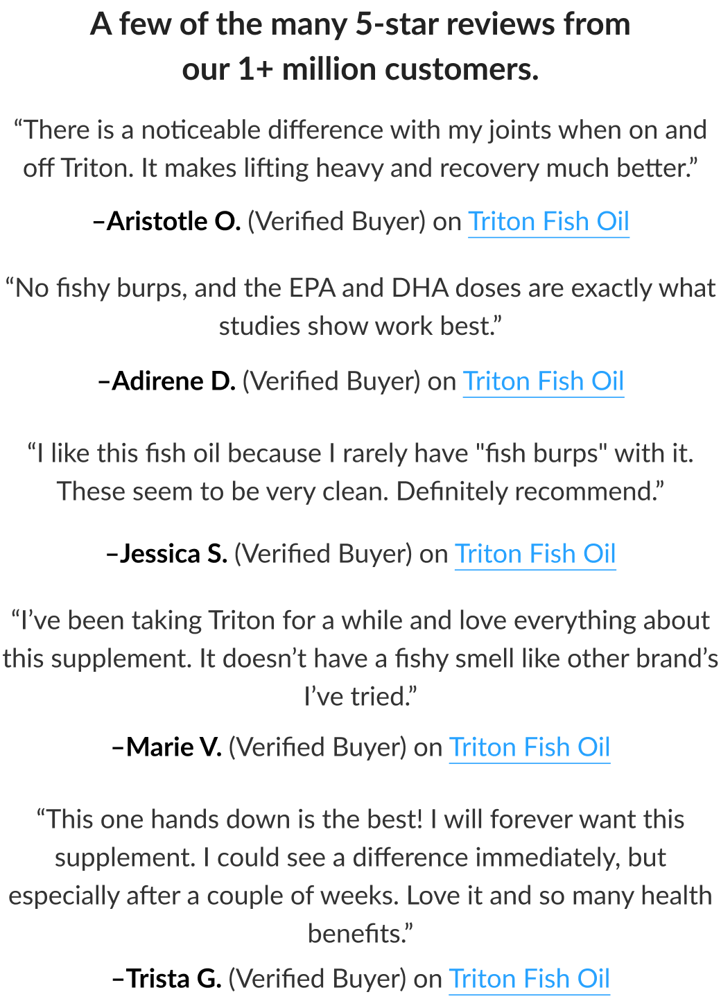 Triton customer reviews