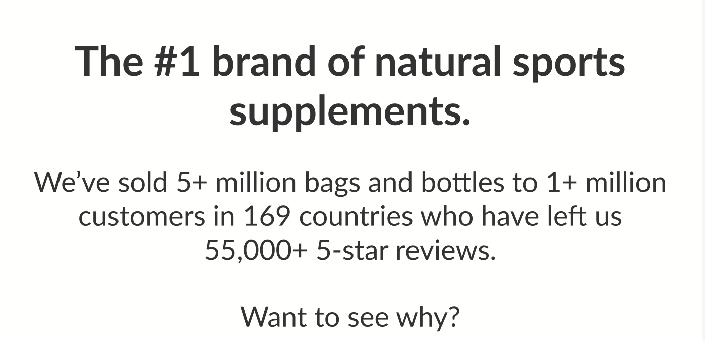 The #1 brand of natural sports supplements