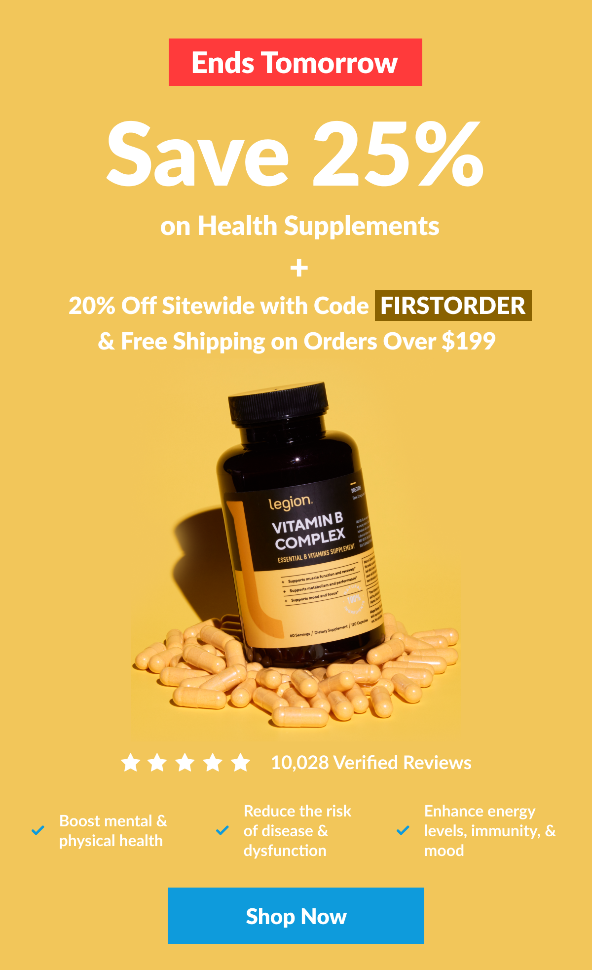 Save 25% on Health Supplements