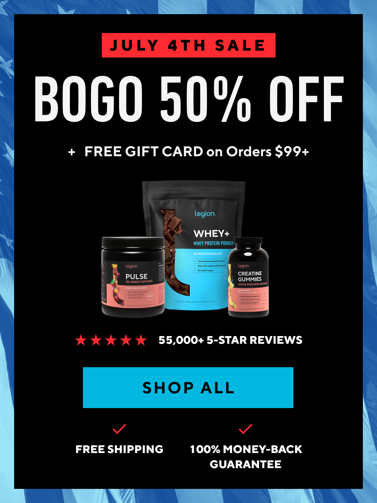 July 4th Sale! BOGO 50% off!