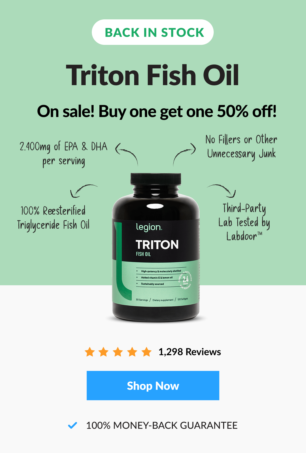 Triton fish oil is back in stock!