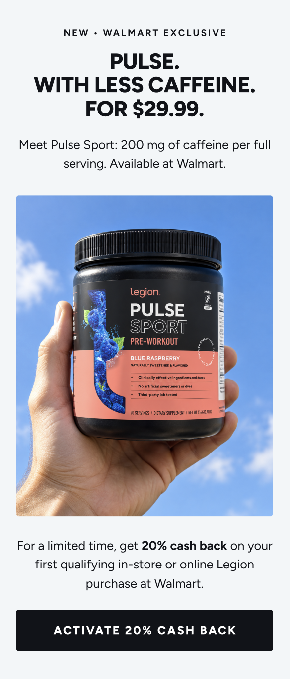 New Walmart exclusive: Pulse with less caffeine.