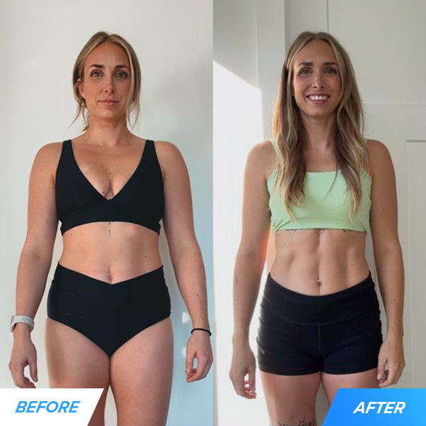 We also helped Lindsay drop over 11 pounds and 4% body fat, while gaining strength and muscle