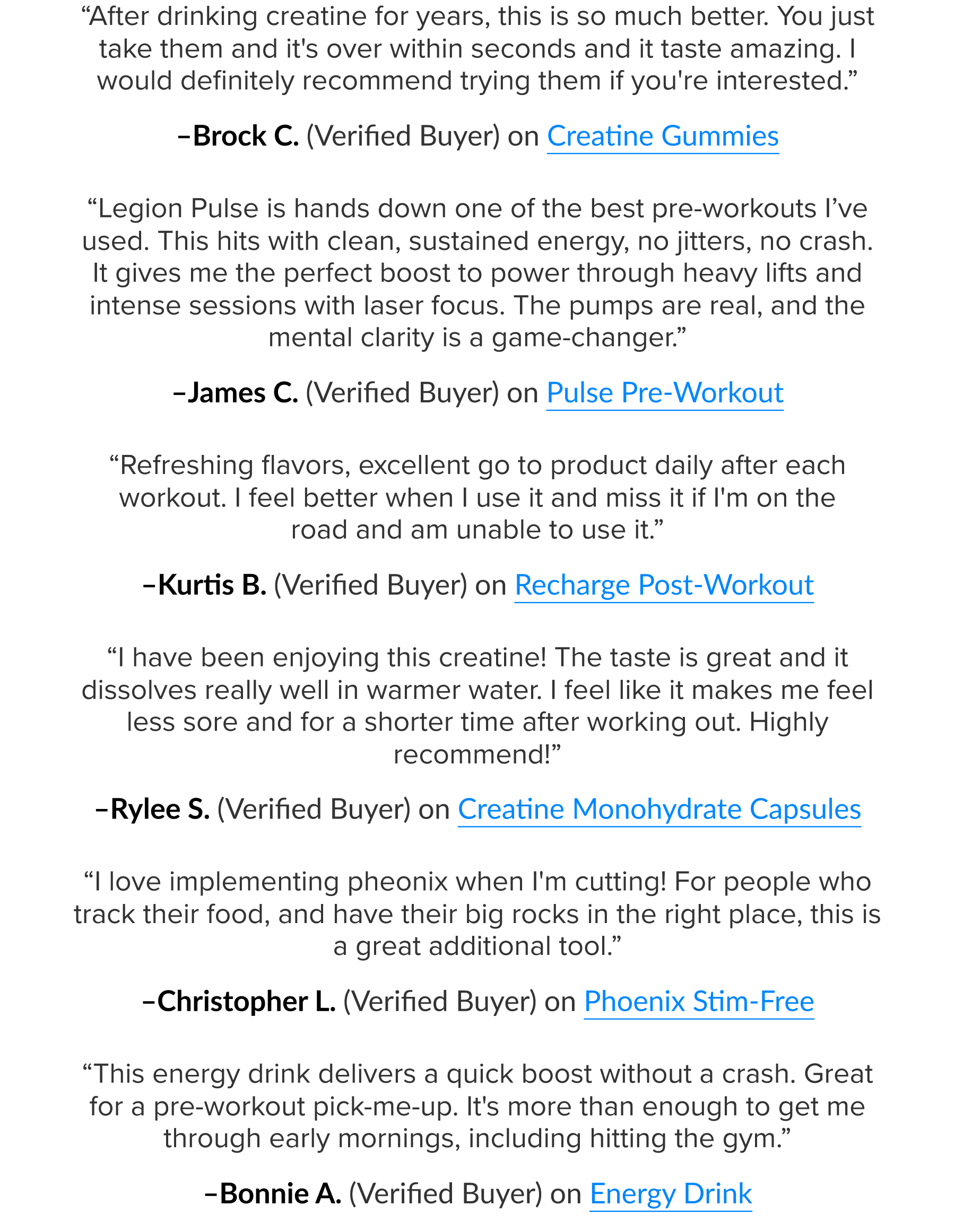 A few of the 55,000+ 5-star reviews from our 1+ million customers.