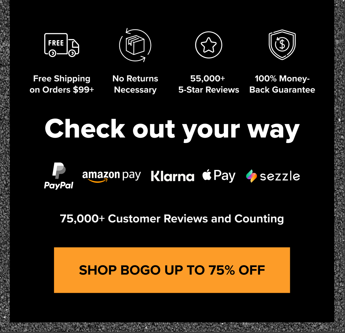 Shop BOGO up tp 75% off