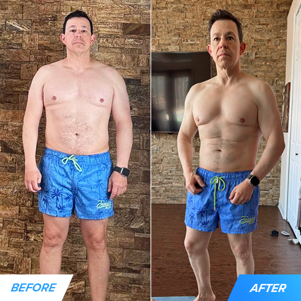 Luis, 52, lost 22 pounds in 12 months, by planning ahead and managing social and family events so he remained consistent enough to see progress.