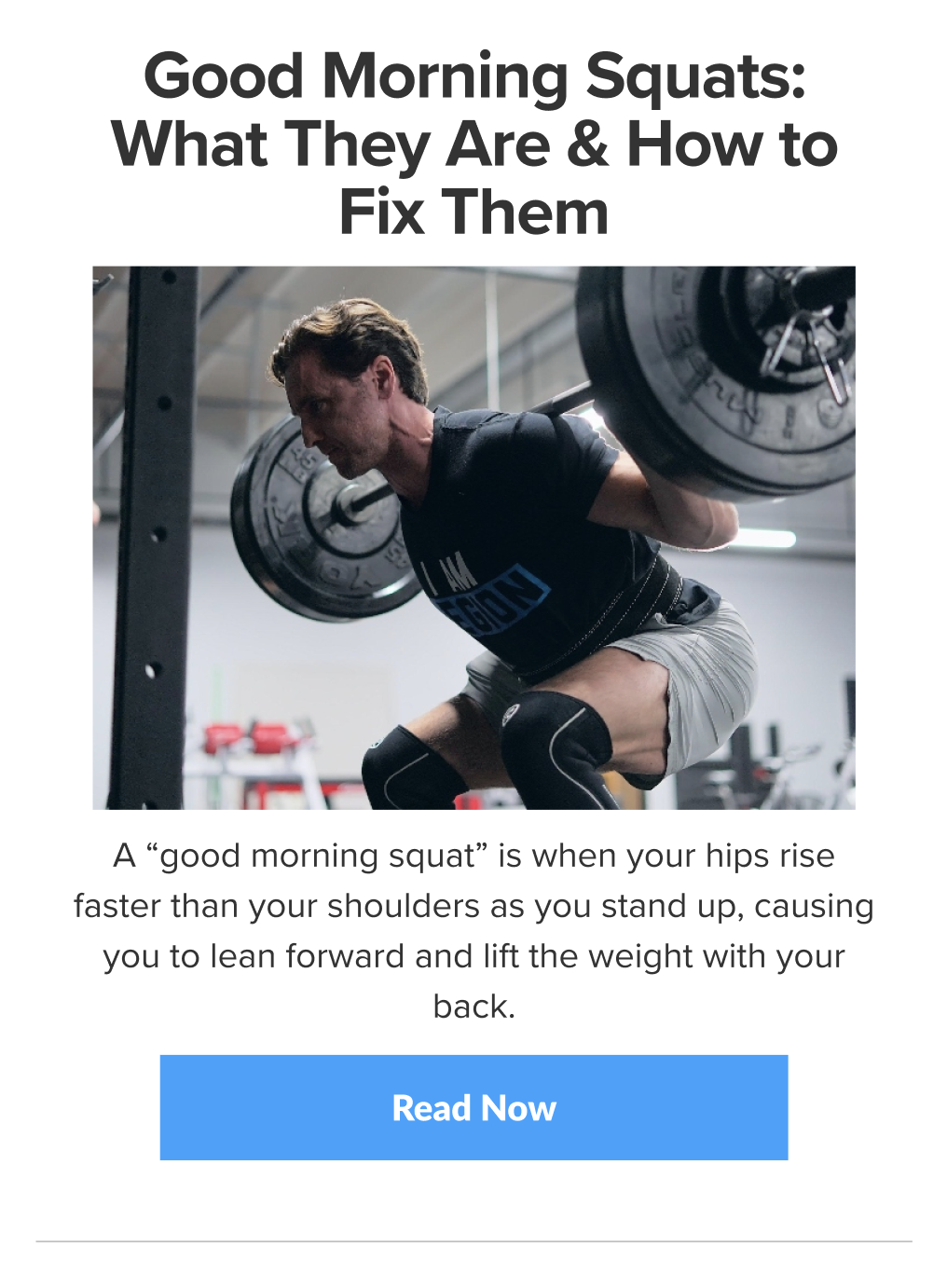 Good Morning Squats: What They Are & How to Fix Them