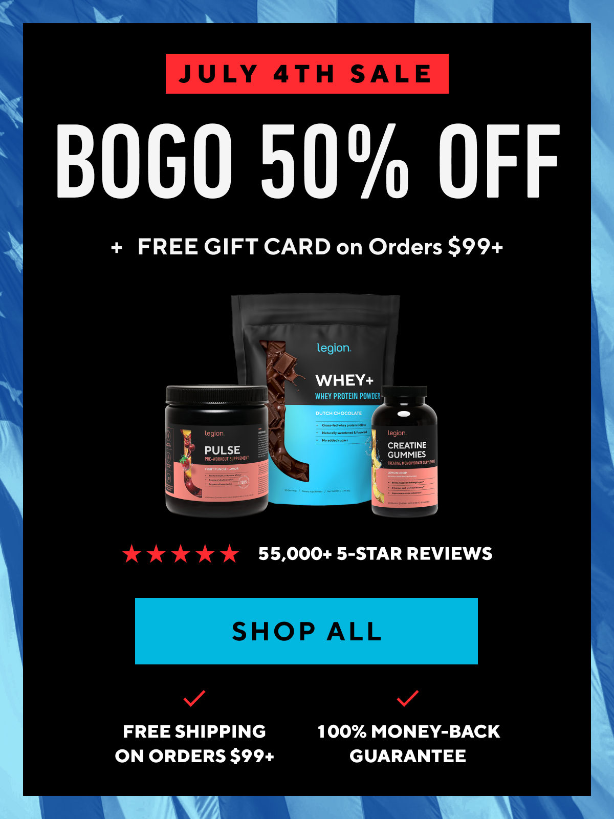July 4th Sale! BOGO 50% off!