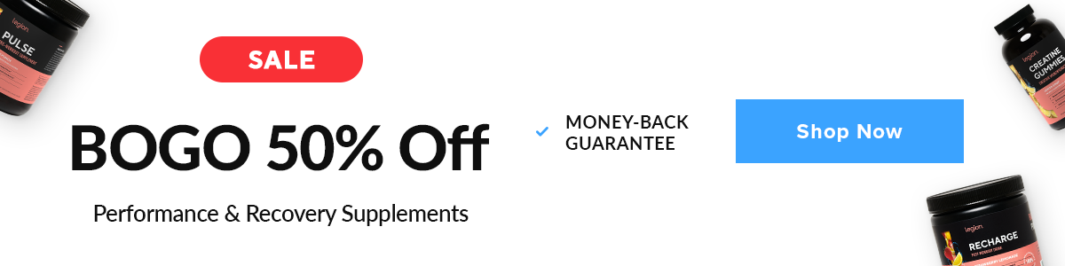 BOGO 50% off performance and recovery supplements!