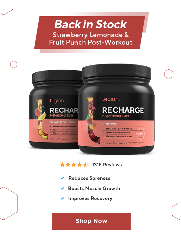 recharge post-workout back in stock