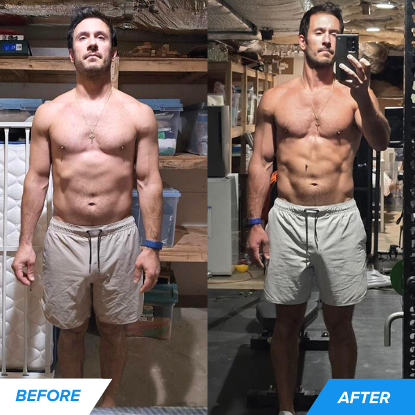 ​We helped Dylan (41) drop 13 pounds and 4% body fat:
