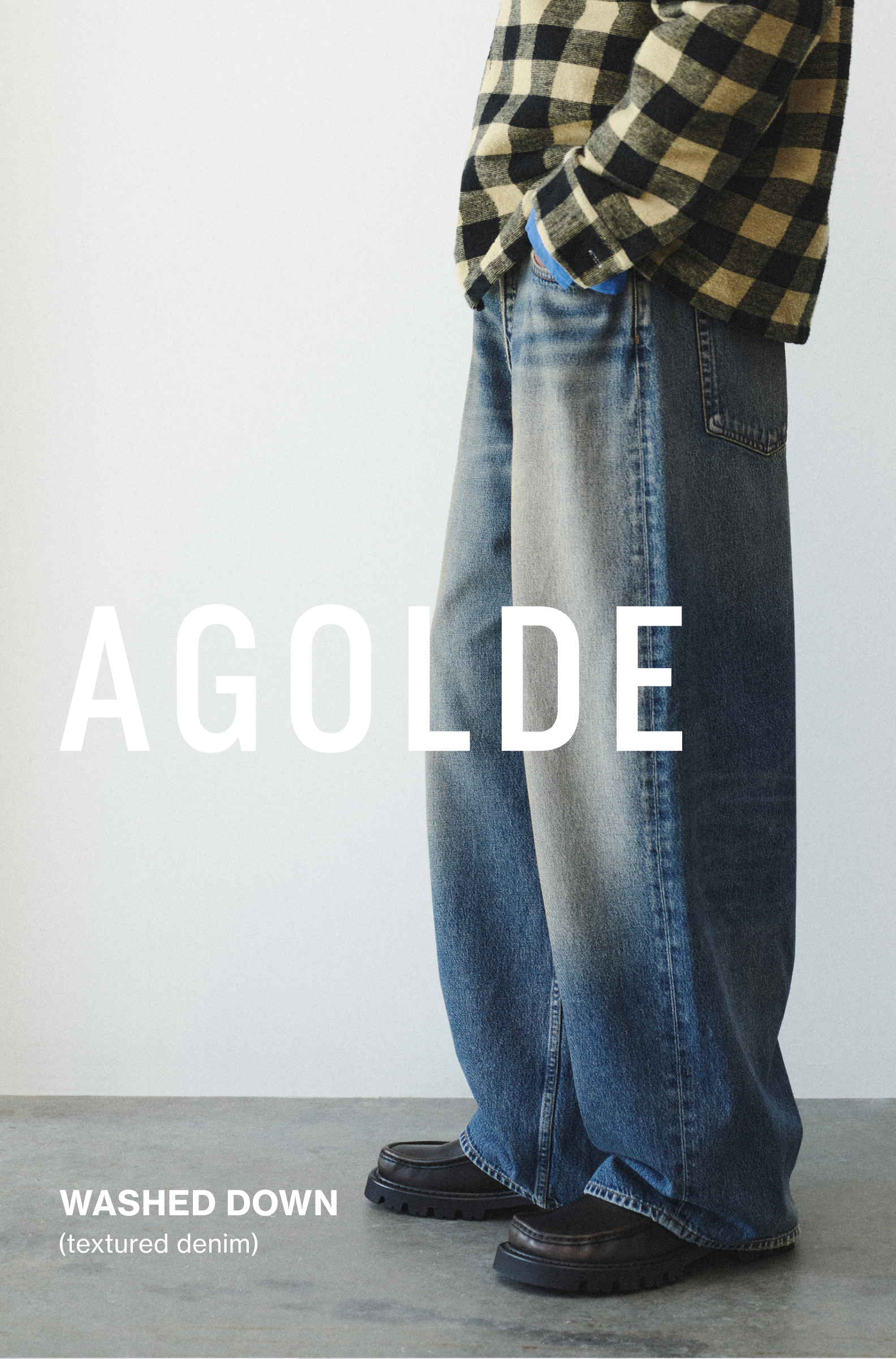 Washed Down: Textured denim.