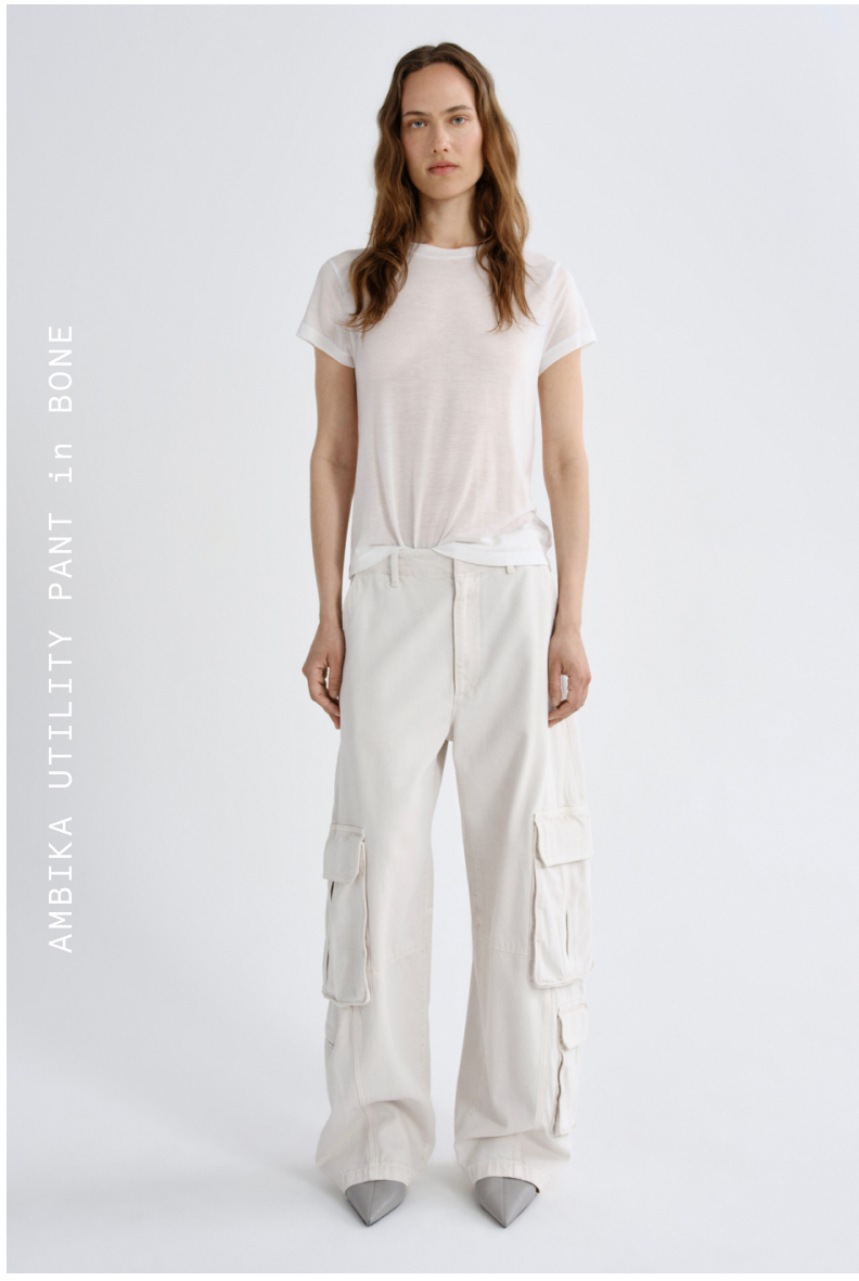 Ambika Utility Pant in Bone