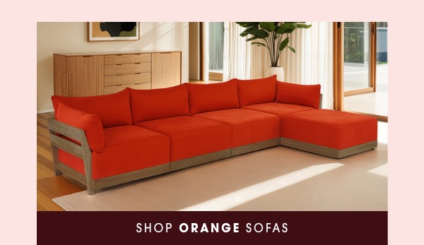  Shop orange sofas