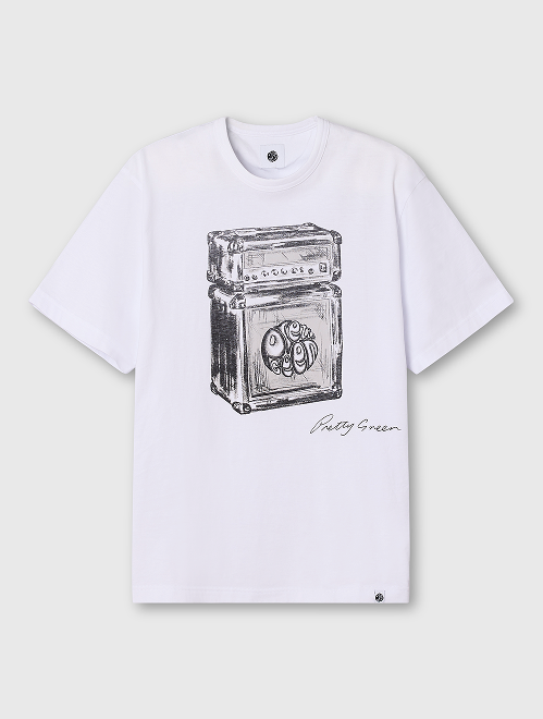 White amp tee