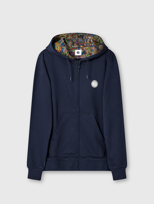 navy lounge zip hoody