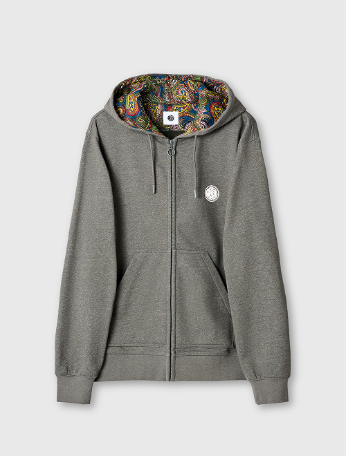 grey lounge zip hoody