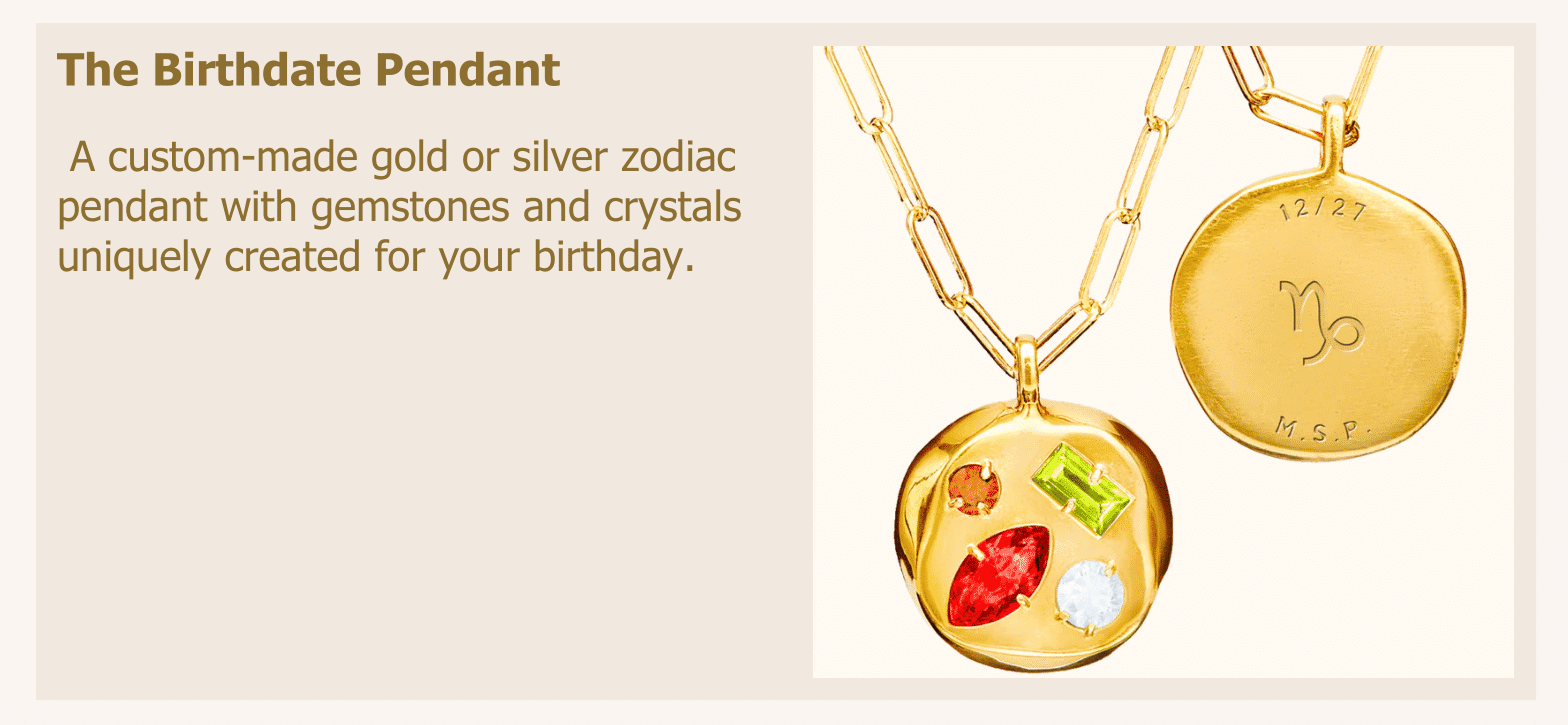 The Birthdate Pendant