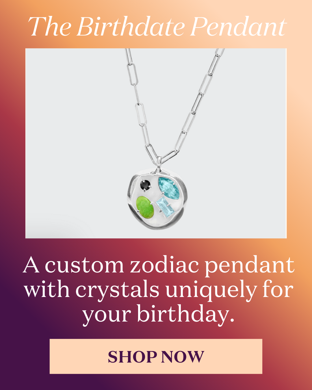 Shop The Birthdate Pendant