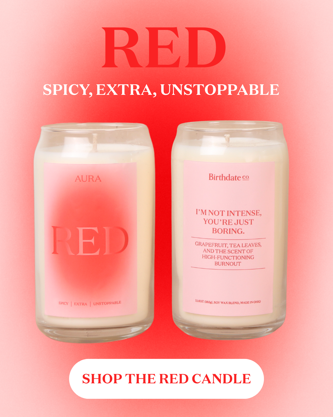 Shop the red Aura Candle