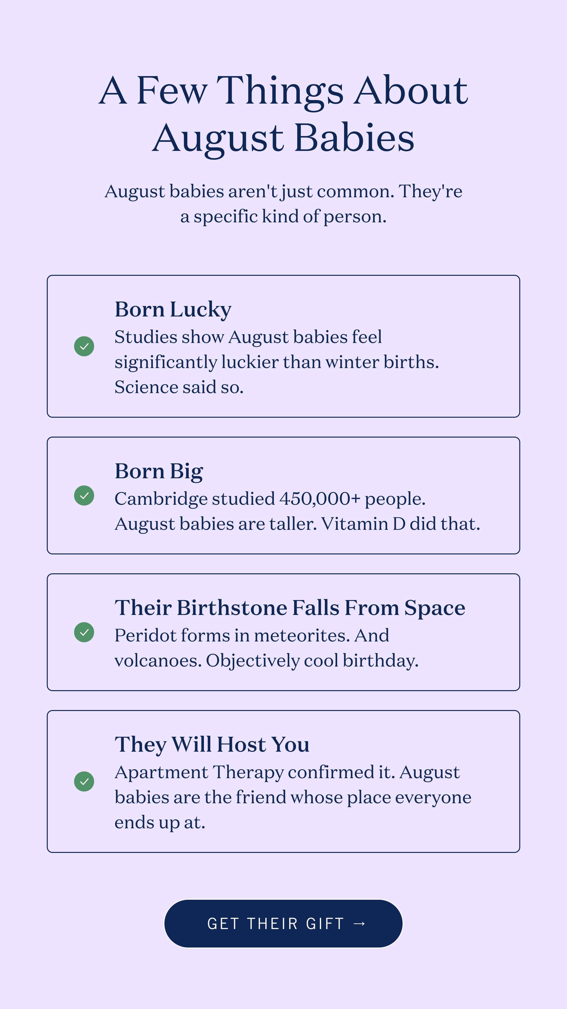 A Few Things About August Babies