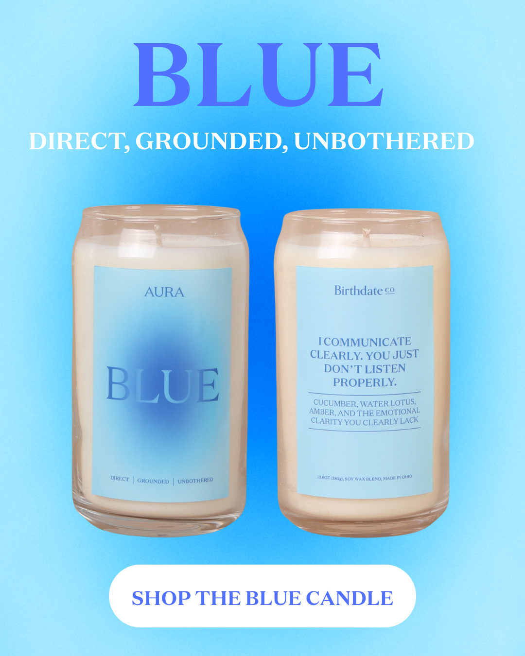Shop the blue Aura Candle