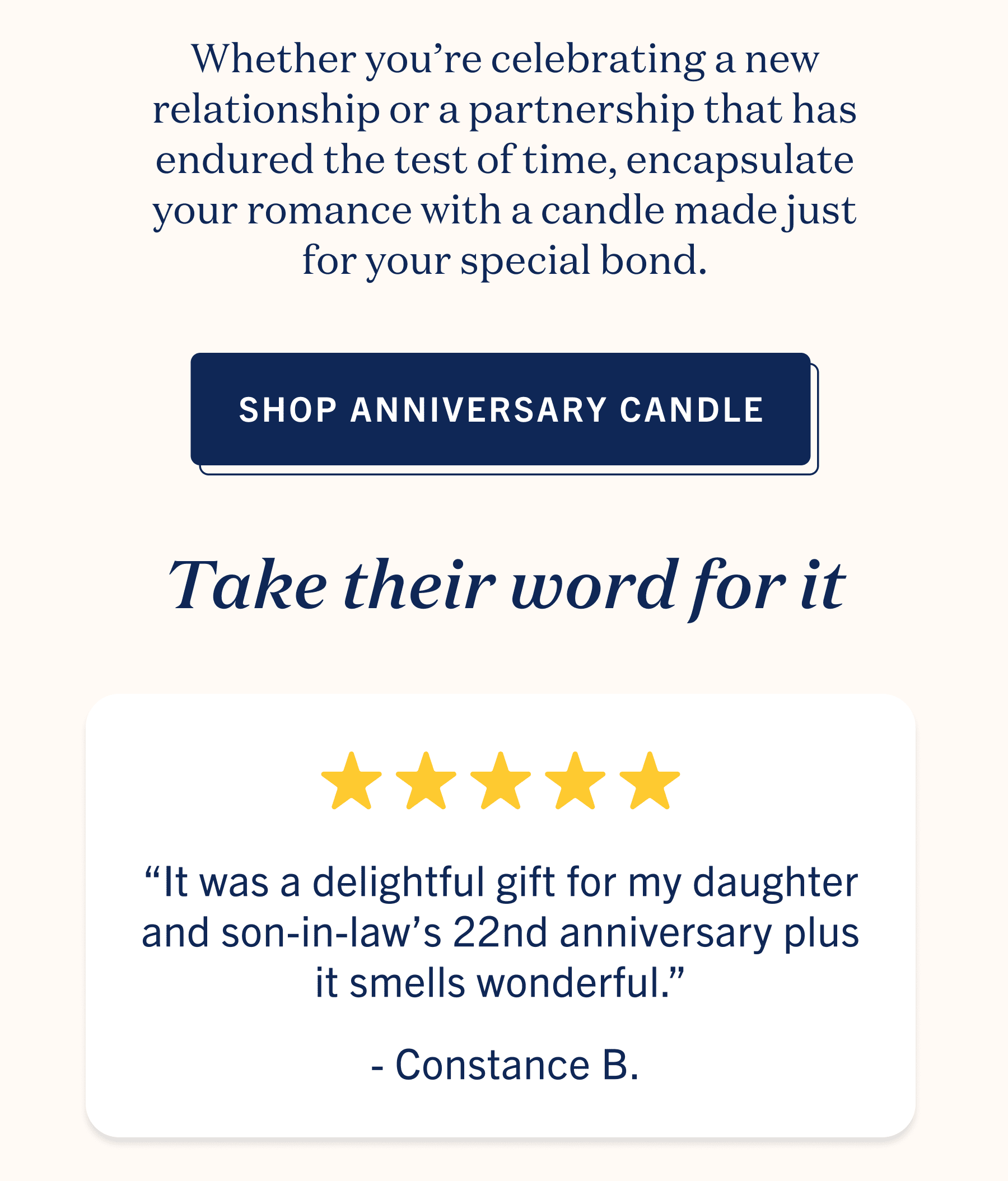 SHOP ANNIVERSARY CANDLE