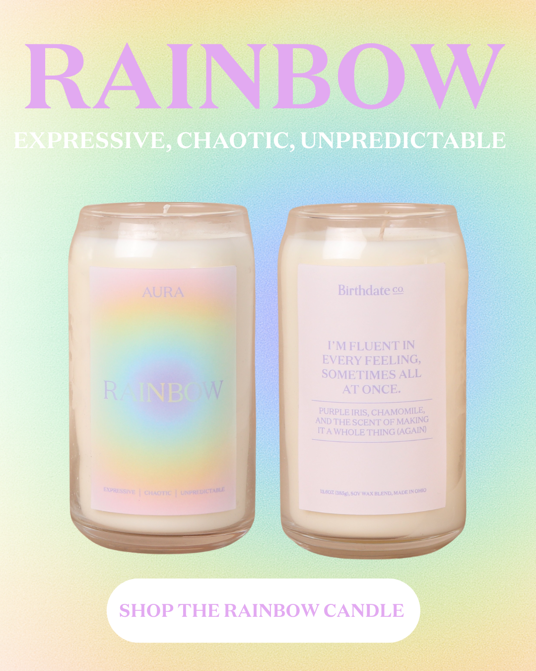 Shop the rainbow Aura Candle