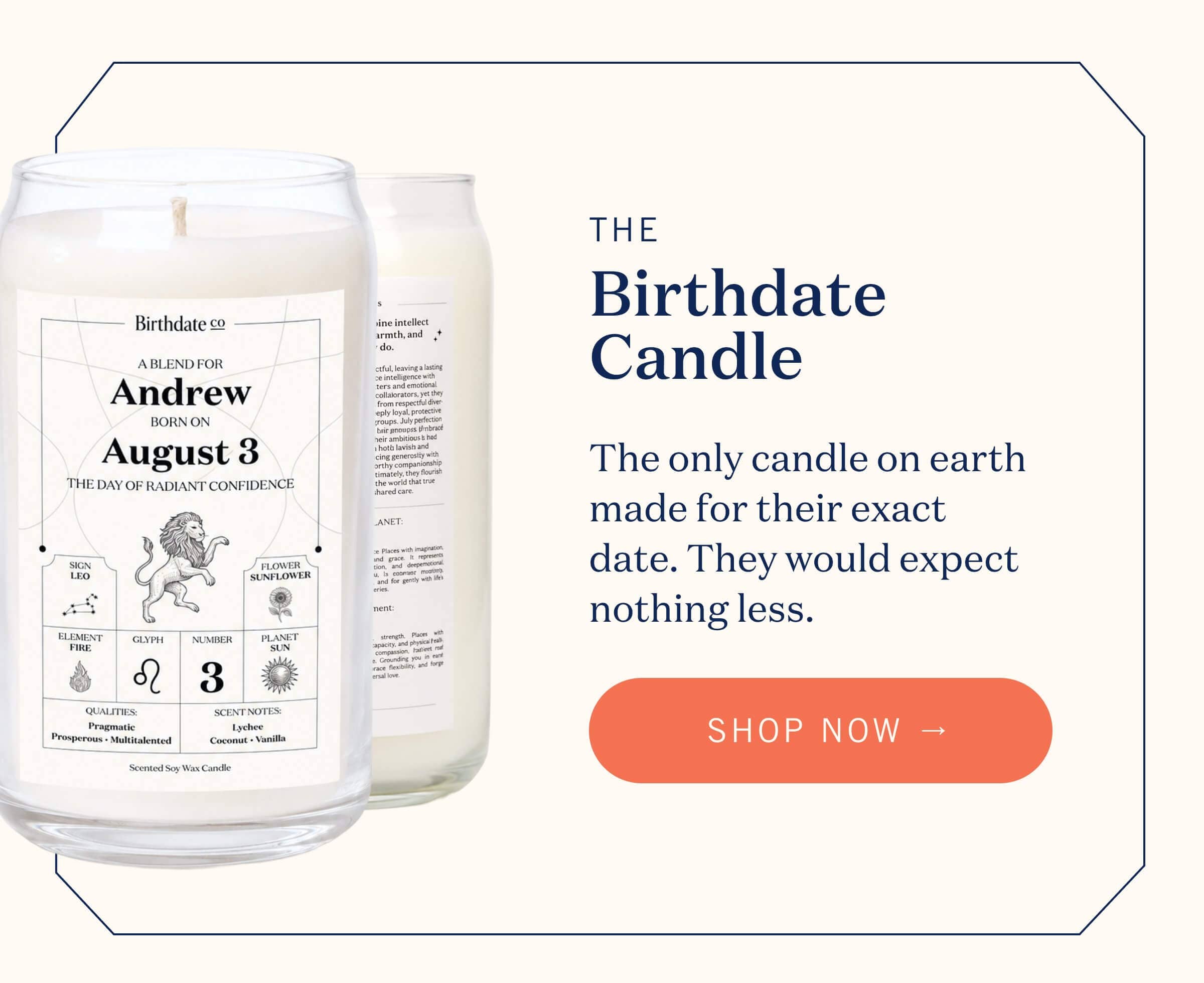 The Birthdate Candle