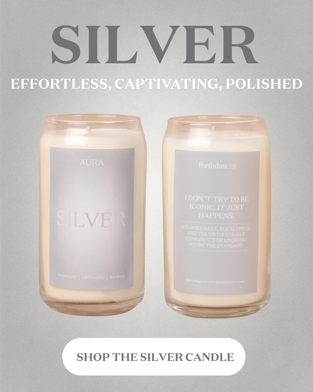 Shop the silver Aura Candle