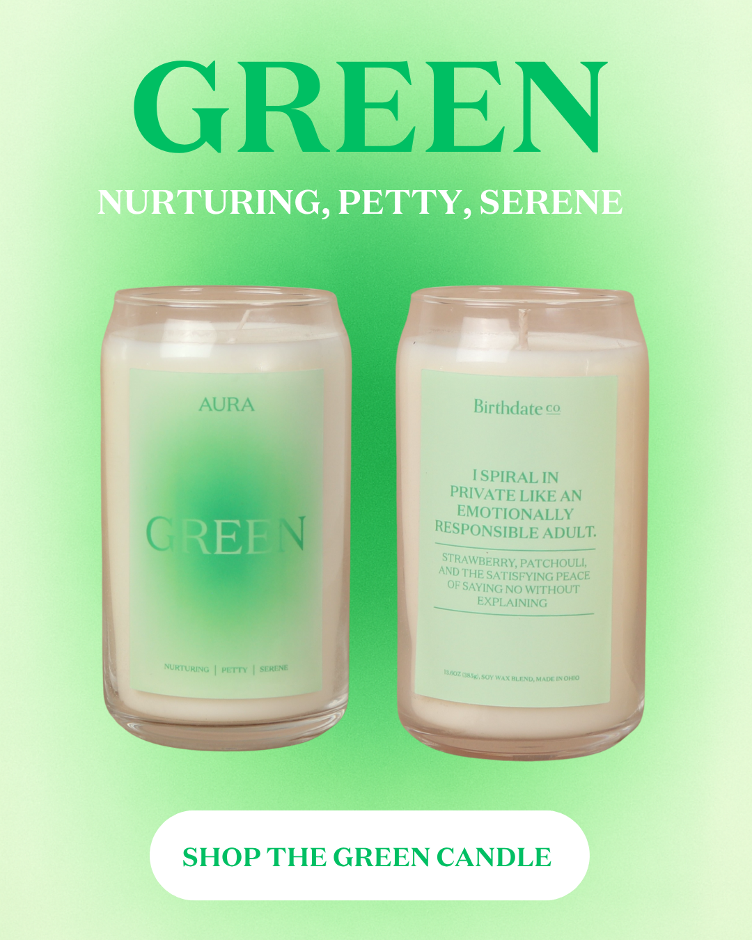 Shop the green Aura Candle