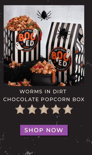 Worms In Dirt Chocolate Popcorn Box