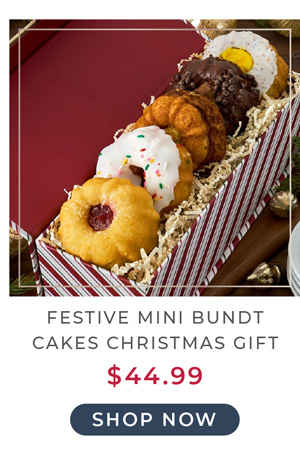 Festive Mini Bundt Cakes Christmas Gift