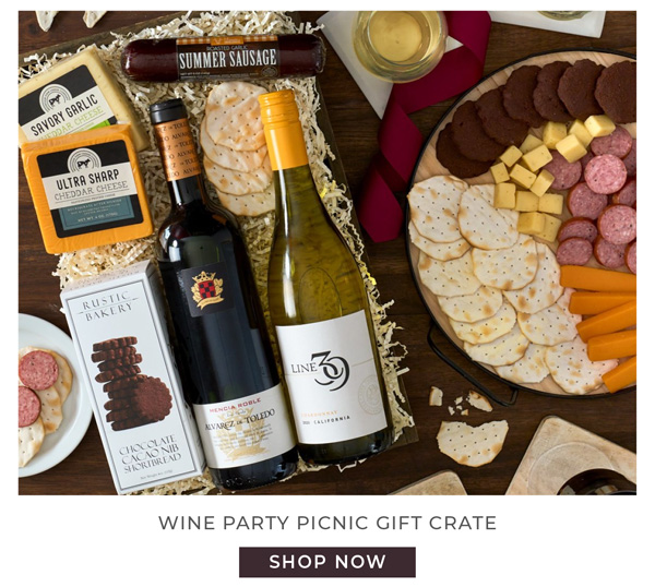 Wine Party Picnic Gift Crate