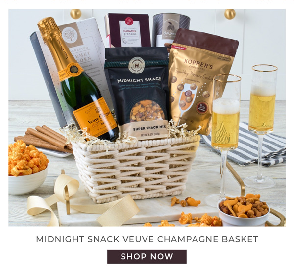 Midnight Snack Veuve Champagne Basket
