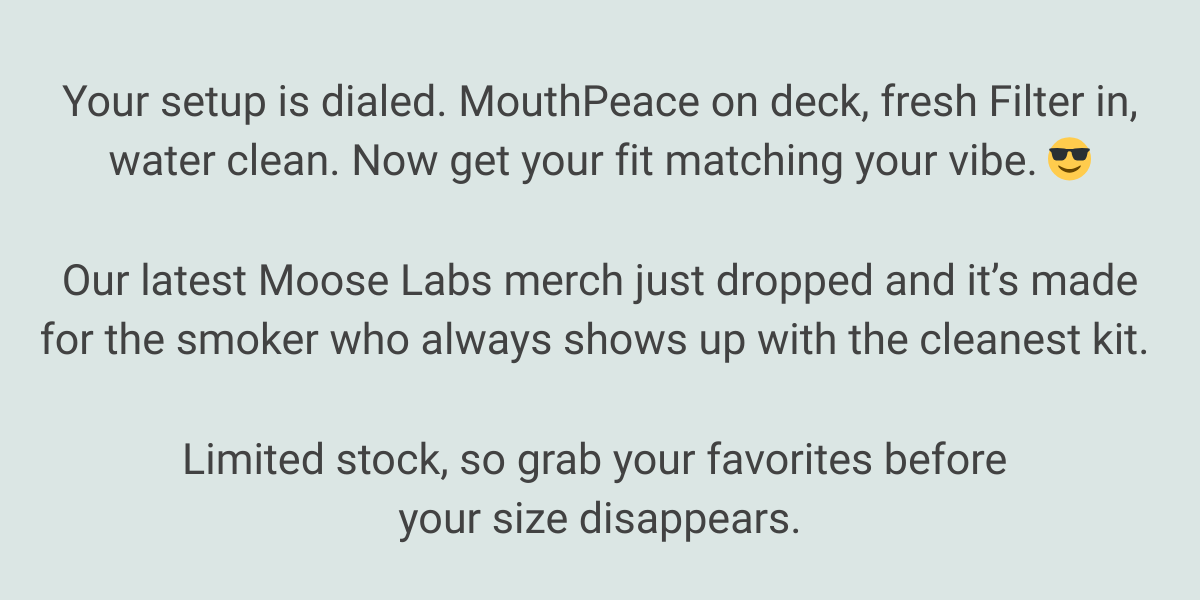 Our latest Moose Labs merch just dropped. 