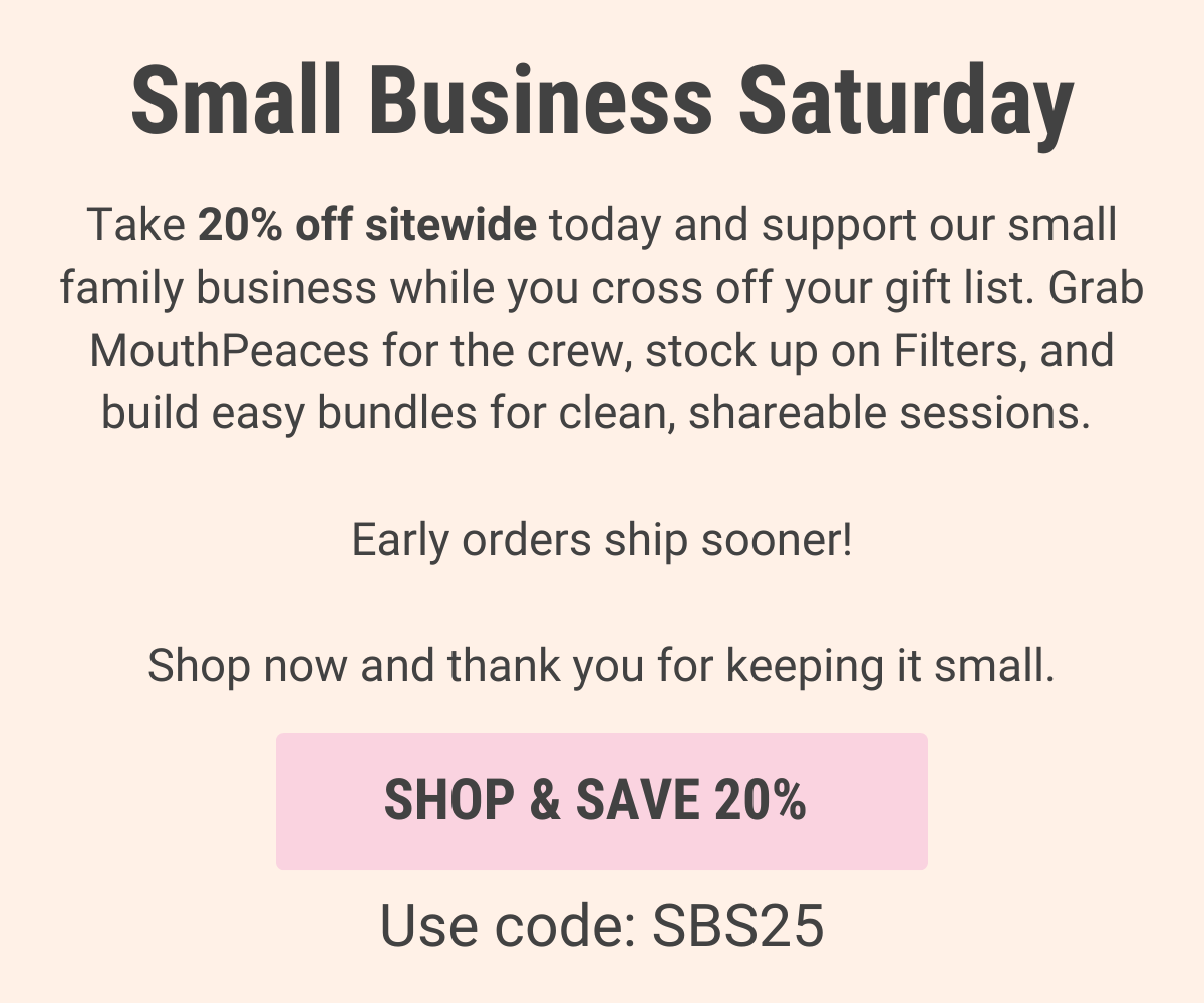 20% off today!  Use code: SBS25