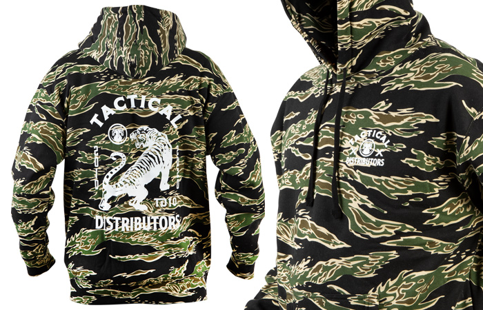 TD10 Tiger Stripe Pullover Hoodie