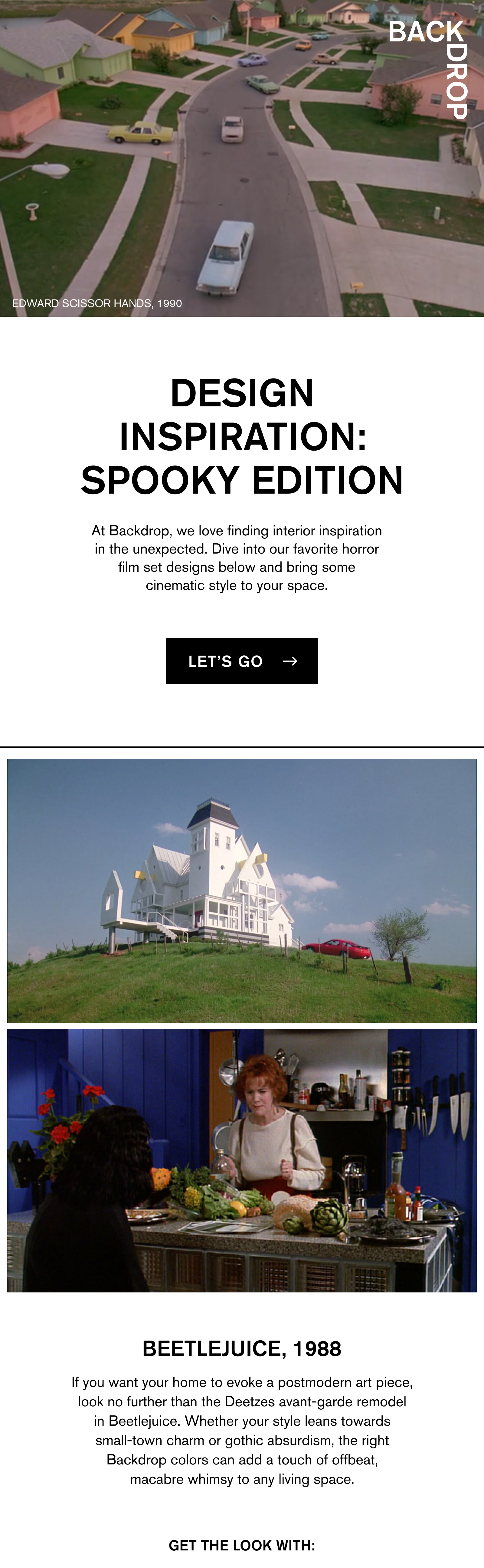 DESIGN INSPIRATION SPOOKY EDITION : Interior inspiration from BACKDROP'S favorite horror film sets