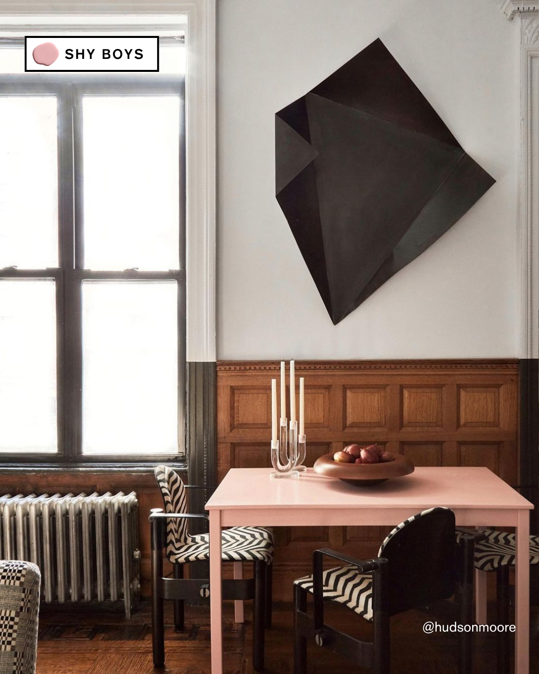 SHY BOYS on a dining room table