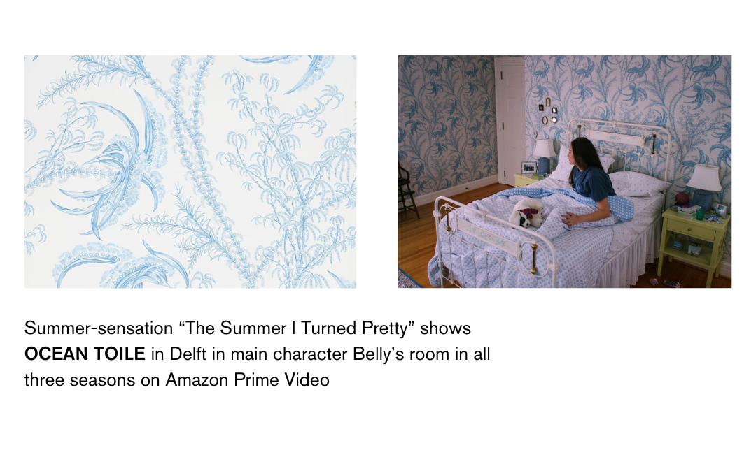 OCEAN TOILE in Delft, shown in Amazon Prime Video show "The Summer I Turned Pretty"