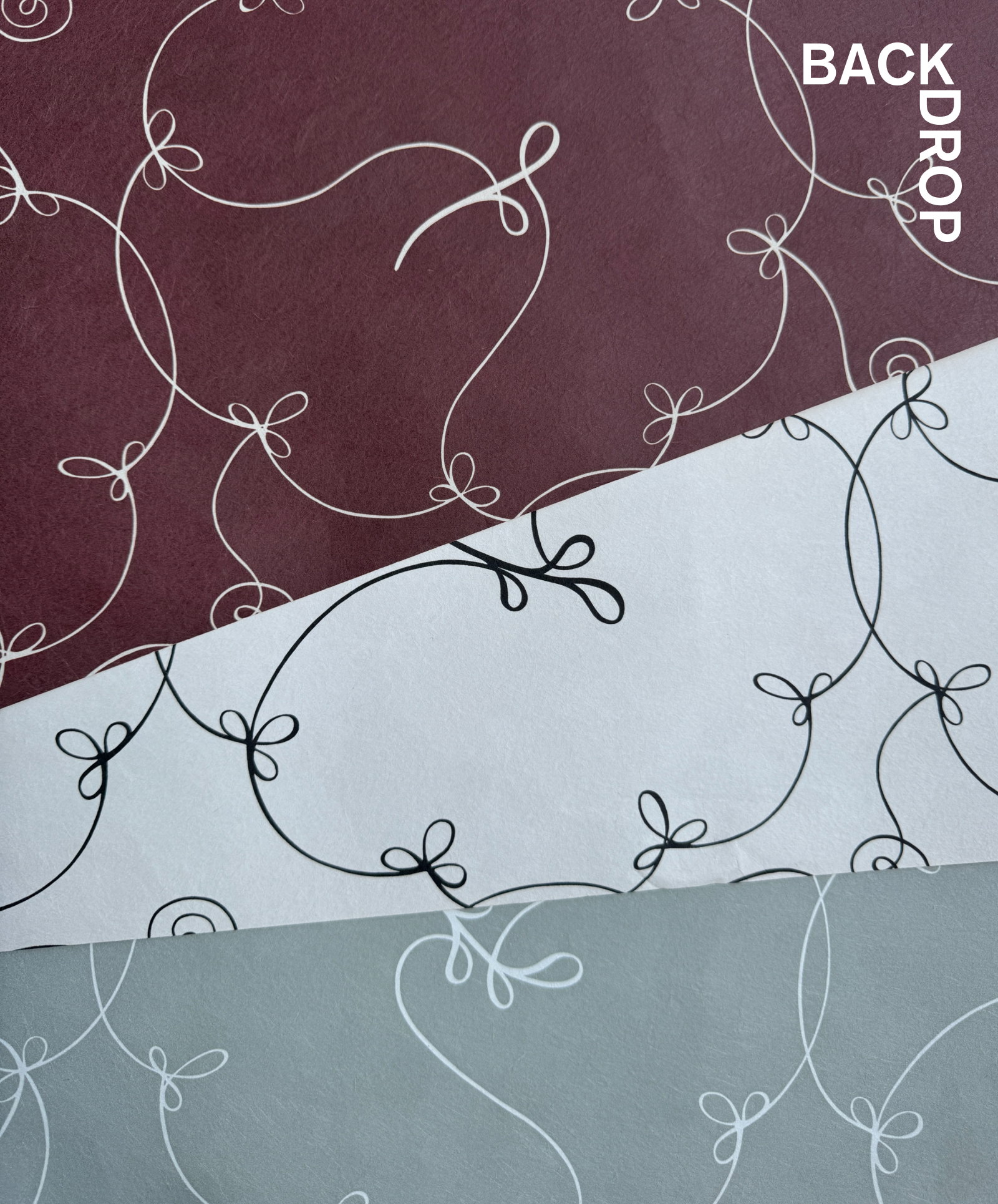 BRODERIE wallpaper by BACKDROP, an intricate, airy mid-scale design