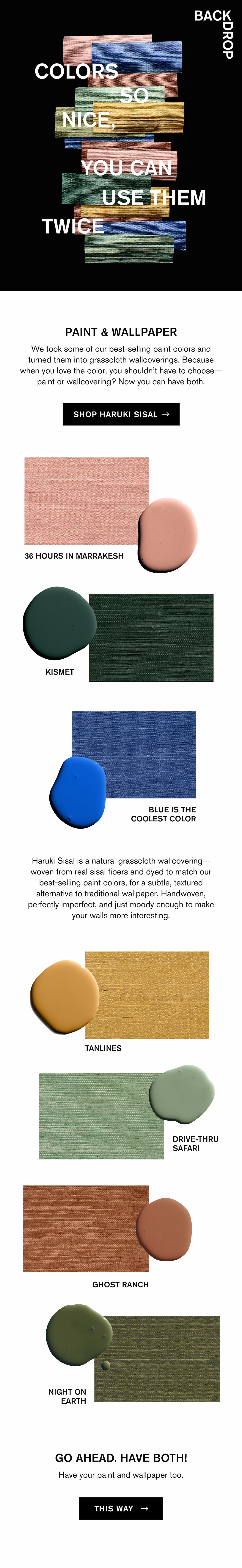 HARUKI SISAL BY BACKDROP - PAINT & WALLPAPER